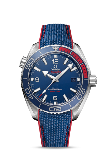 Omega Seamaster Planet Ocean 600M Co-Axial 43.5 Master Chronometer Stainless Steel / Blue / Rubber / PyeongChang 2018